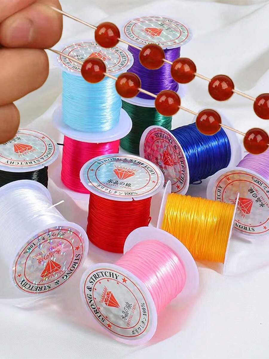 10 米/卷 1 毫米强力弹性水晶串珠线，适用于手链、项链、DIY 珠宝制作