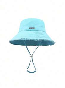 1 pezzo Cappello da pescatore da donna con coulisse sul bordo, in tessuto morbido, antivento, alla moda, adatto per uso quotidiano, pendolarismo, viaggi, vacanze e regalo di Ognissanti