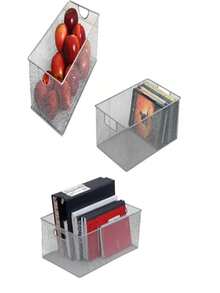 Ybm Home 2321-1116-198SET 3 Piece Mesh Open Bin Storage Basket Organizers Set - 彩色 - 查看 1