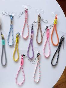 1 pièce Porte-cartes portable en nylon minimaliste et personnalisé avec un seul bouton, avec une petite boucle pour un cordon anti-perte pour téléphone. Compatible avec les clés, les cartes Galaxy. Cadeaux de suspension pour la mère, la famille, les amis, l'anniversaire, les vacances, un charm de téléphone, une chaîne de téléphone.