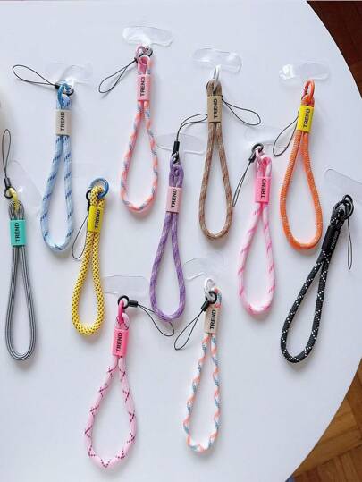 1pc Minimalist Personalized Short Single-Button Portable Outdoor Nylon Card Holder With Small Loop For Anti-Lost Phone Lanyard, Compatible With Galaxy Keys Cards Suspension Gifts For Mother, Family, Friends, Birthday, Holiday Phone Charm, Phone Chain