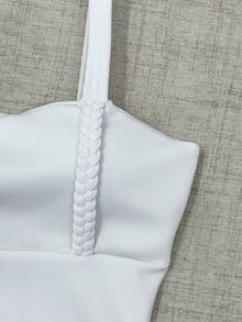 Neoprene Cropped With Padding - 白色 - 查看 3
