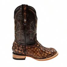 Rhombus Fish Bulldog Boot - 咖啡棕 - 查看 4