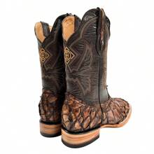 Rhombus Fish Bulldog Boot - 咖啡棕 - 查看 3
