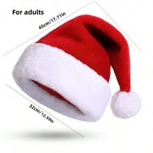 Plüsch Weihnachtsmann Mützen für Männer und Frauen zum Wärmen, Weihnachtsmann Mütze, Weihnachts- und Neujahrsdeko, Weihnachten