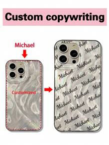 1 Piece Customized Name Phone Case, Personalized Name Design Case, Customized Name Case, Personalized Phone Case With Picture, Custom Image Phone Case, Anniversary Gift, Valentine's Day Gift, Birthday Gift, Wedding Gift, Mother's Day Gift, Father's Day Gift, Best Friend Gift, Gift For Mom/Dad, Gift For Boyfriend, Gift For Boyfriend, Compatible With 11/12/13/14/15promax, Galaxy A04/A13/A14/ A34/A52/A53/A54/A55/S23/24ultra Series