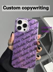 1 Piece Customized Name Phone Case, Personalized Name Design Case, Customized Name Case, Personalized Phone Case With Picture, Custom Image Phone Case, Anniversary Gift, Valentine's Day Gift, Birthday Gift, Wedding Gift, Mother's Day Gift, Father's Day Gift, Best Friend Gift, Gift For Mom/Dad, Gift For Boyfriend, Gift For Boyfriend, Compatible With 11/12/13/14/15promax, Galaxy A04/A13/A14/ A34/A52/A53/A54/A55/S23/24ultra Series