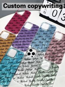 1 Piece Customized Name Phone Case, Personalized Name Design Case, Customized Name Case, Personalized Phone Case With Picture, Custom Image Phone Case, Anniversary Gift, Valentine's Day Gift, Birthday Gift, Wedding Gift, Mother's Day Gift, Father's Day Gift, Best Friend Gift, Gift For Mom/Dad, Gift For Boyfriend, Gift For Boyfriend, Compatible With 11/12/13/14/15promax, Galaxy A04/A13/A14/ A34/A52/A53/A54/A55/S23/24ultra Series