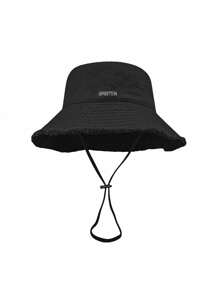 1 pezzo Cappello da pescatore da donna con coulisse sul bordo, in tessuto morbido, antivento, alla moda, adatto per uso quotidiano, pendolarismo, viaggi, vacanze e regalo di Ognissanti