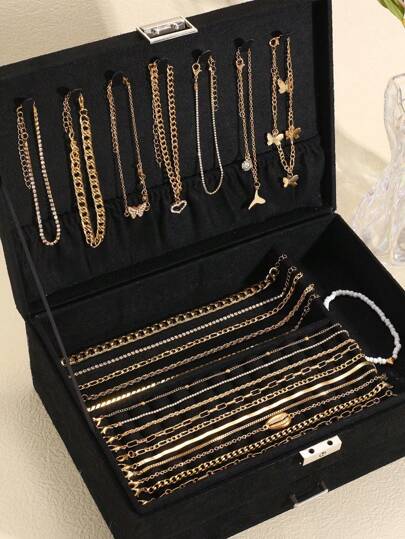 22 件/5 件套装简约爱心与蝴蝶串珠玻璃水钻脚链，女性时尚配饰礼物，适合生日、度假、派对、海滩、日常穿着（不含盒子）