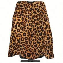 Leopard Pattern Hairdressing Gown,Professional Hairdresser Cape,Haircut Cloth - Black - View 1