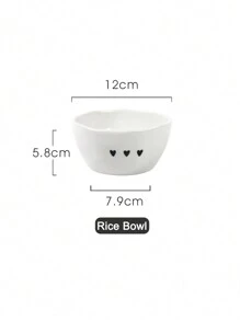 1 Set Pink Heart-Shaped Ceramic Dinnerware Set, Highly Attractive Ins Household Tableware, Including 3.3-Inch Dish, 4.5-Inch Bowl, Heart-Shaped Spoon, Handled Cup, 6-Inch Noodle Bowl, 7.8-Inch Plate, Chopsticks; Ideal Housewarming Gift With Creativity And Aesthetic Appearance School Supplies,Christmas Gift