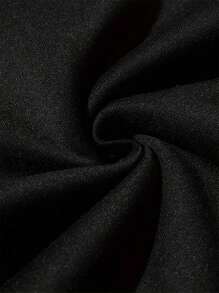 2024新款男士宽松套头卫衣，加大码，保暖内衬，休闲美式风格，秋冬季，万圣节适用 - 黑色 - 查看 6