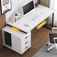 Escritorio Sencillo Mesa De Ordenador Y Estudio 100x50x72cm - Blanco - Ver 2