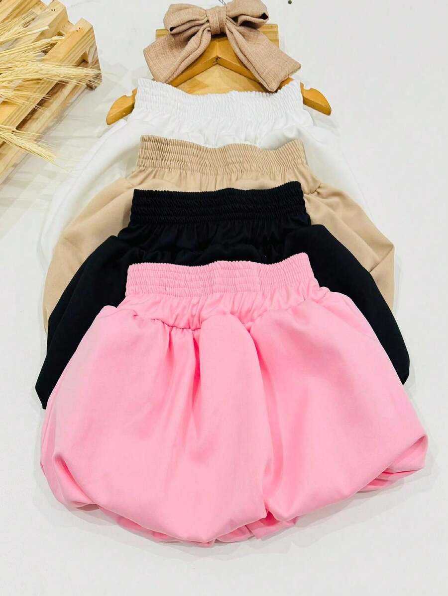 Miguxas Kids Children's Balloon Skirt With Elastic Waist - Tailoring Fabric - Màu be - Xem 1