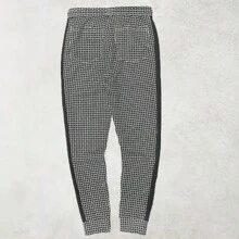 Men's Drawstring Waist All Over Print Track Pants Skinny Fit Casual Jogger Sweatpants Side Stripe Elastic Waist And Ankle Lightweight Gym And Fitness - màu đen - Xem 7