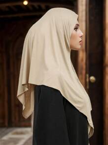1pc Senhoras Casual Cor Sólida Macio Hijab Lenço de Cabeça, Confortável Versátil Xale Para Todas As Estações Faixa de Cabeça Abaya Acessórios Casual Sob Cap Mulheres Véu - cor sólida - Ver 4