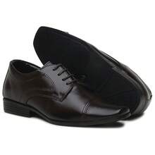 Men's Dress Shoes Kit With Elegant Lace-Up Comfort Casual + Wallet And Watch - 咖啡棕 - 查看 5