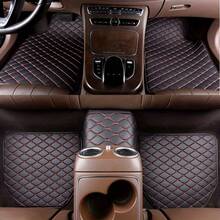5-Piece Set Universal Fit Waterproof PU Leather Car Floor Mats For Front & Rear With Full Coverage Auto Carpet Accessories For Interior Protection - 紅色-5pcs - 查看 6