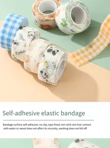 3pcs/5pcs Finger Bandages, 2.5cm*2m Finger Protection Tape, Cartoon Student Finger Wrap Tape, Outdoor Elastic Bandages
