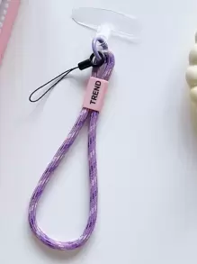 1 pièce Porte-cartes portable en nylon minimaliste et personnalisé avec un seul bouton, avec une petite boucle pour un cordon anti-perte pour téléphone. Compatible avec les clés, les cartes Galaxy. Cadeaux de suspension pour la mère, la famille, les amis, l'anniversaire, les vacances, un charm de téléphone, une chaîne de téléphone.