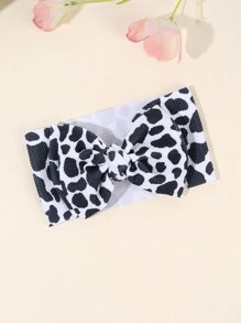 1 件棋盘蝴蝶结婴儿头带粉色和白色格子和奶牛图案发带，适合幼儿女孩婴儿新生儿可爱发带蝴蝶结松紧带赛车蝴蝶结发带时尚弹性头巾儿童婴儿发饰，适合爱情情人节 - 彩色 - 查看 15