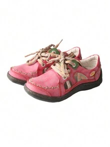 1 Pair Of Women's Breathable Moisture-Wicking Non-Slip Wear-Resistant Sports Casual Shoes - Đỏ - Xem 2
