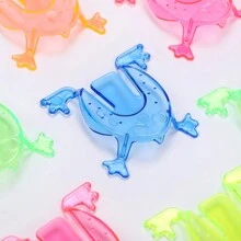 10pcs Jumping Frog Toy, Plastic Frogs Toy, Finger Pressing Jumping Toys, Fun Stress-Relieving Toy, Party Bag Filler, Classroom Prize, Creative Gift, Holiday Game - Multicolor - View 1