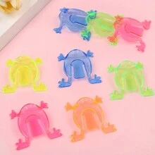 10pcs Jumping Frog Toy, Plastic Frogs Toy, Finger Pressing Jumping Toys, Fun Stress-Relieving Toy, Party Bag Filler, Classroom Prize, Creative Gift, Holiday Game - Multicolor - View 2
