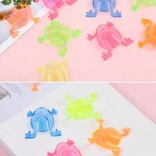 10pcs Jumping Frog Toy, Plastic Frogs Toy, Finger Pressing Jumping Toys, Fun Stress-Relieving Toy, Party Bag Filler, Classroom Prize, Creative Gift, Holiday Game - Multicolor - View 7