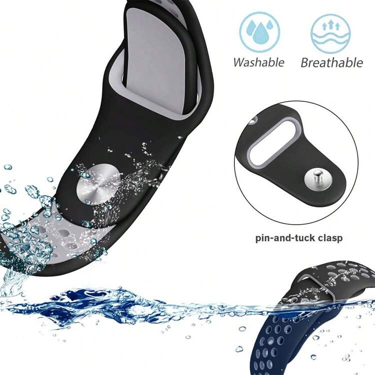 20mm/22mm 硅胶表带适用于三星 Galaxy Watch 4/5/6/7 40mm 44mm 经典 42mm/46mm/43mm/47mm/Gear S3/Active 2 手链适用于 HW Watch GT2 /2/2E/Pro 表带 - 彩色 - 查看 4