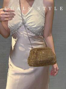 Bolso de noche de lujo 2025 para mujeres, clutch de acrílico con diseño de argyle, impermeable y de asa cruzada, ideal para fiestas, bodas, cenas/banquetes, que combina con vestido de novia, vestidos de fiesta, vestido de graduación y vestidos formales de mujer