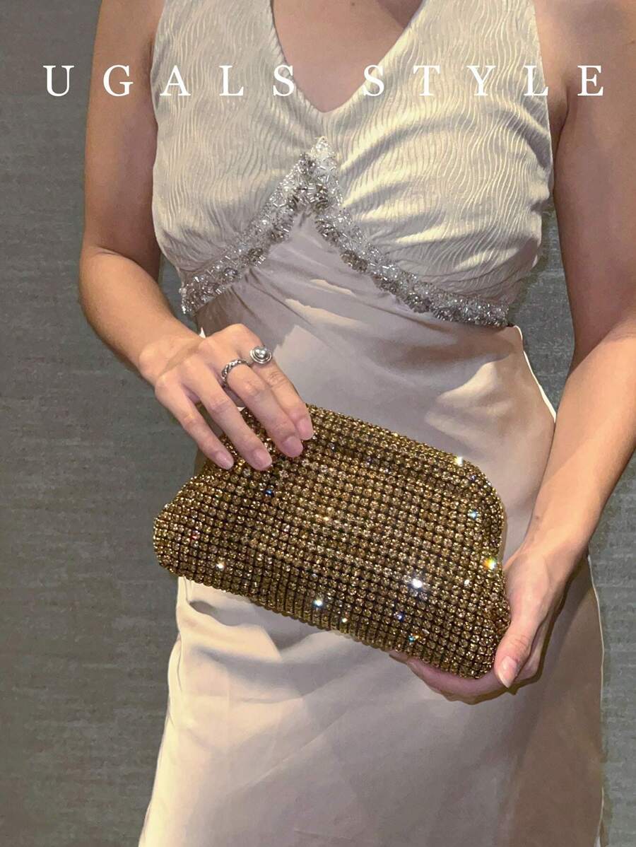 Bolso de noche de lujo 2025 para mujeres, clutch de acrílico con diseño de argyle, impermeable y de asa cruzada, ideal para fiestas, bodas, cenas/banquetes, que combina con vestido de novia, vestidos de fiesta, vestido de graduación y vestidos formales de mujer