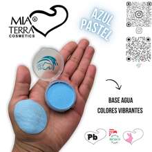 MIA TERRA COSMETIC´S - 10 Ml Pill Box Water-Based Fantasy Makeup For  Body Paint - PASTEL BLUE - View 2