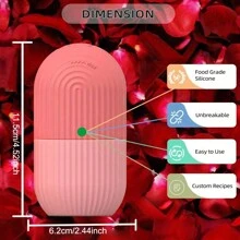Rouleau de glace pour le visage et les yeux, outil de soin de la peau avec rouleau de glace, glaçon facial, masseur de visage, moule à glace en silicone pour les soins du visage - Multicolore - Voir 5