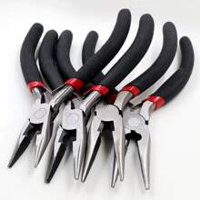 1 Piece Stainless Steel Needle Nose Pliers Multifunctional DIY Jewelry Making Handmade Tool Black Handle - Black - View 2