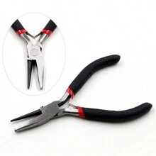 1 Piece Stainless Steel Needle Nose Pliers Multifunctional DIY Jewelry Making Handmade Tool Black Handle - Black - View 6