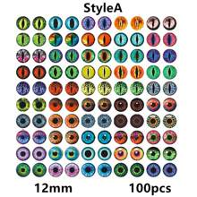 100pcs 6-12mm Photo Glass Cabochons Dragon Eyes Cat Eye Toys Handmade Dome Eyes DIY Jewelry Making Accessories - Eyes Glass Cabochons - View 20