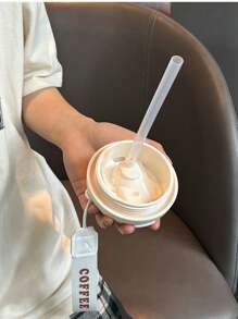 夏日花园双层真空隔热咖啡杯，带吸管，不锈钢，适合女性返校礼物 - 彩色 - 查看 11