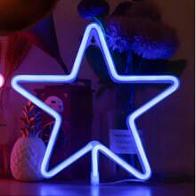 1 件霓虹灯，LED 霓虹灯照明墙饰 - 电池和 USB 供电照明墙饰，适用于游戏室、卧室、派对、婚礼、女孩、男孩房间、生日礼物（不含电池） - 彩色 - 查看 7