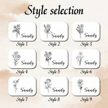 1 Stück personalisierte Blumen und Namen Schmuckaufbewahrungsbox für Damen, modischer personalisierter Leder Schmuckorganizer, perfektes Geschenk für Frauen, Mutter, Freundin, Jahrestag.