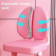 2Pcs/Set Premium Kids Study Desk Chair Set, Height Adjustable Children School Study Table Chair Set With Astronaut Pattern, Ergonomic Desk Chair With Large Writing Board, Bookshelf And Drawer - 藍色 - 查看 11