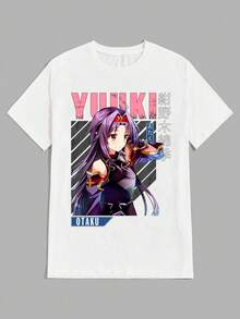 Anime Yuuki T-Shirt Unisex 100% Cotton Streetwear New Release Shipping Various Colors!! - trắng - Xem 1