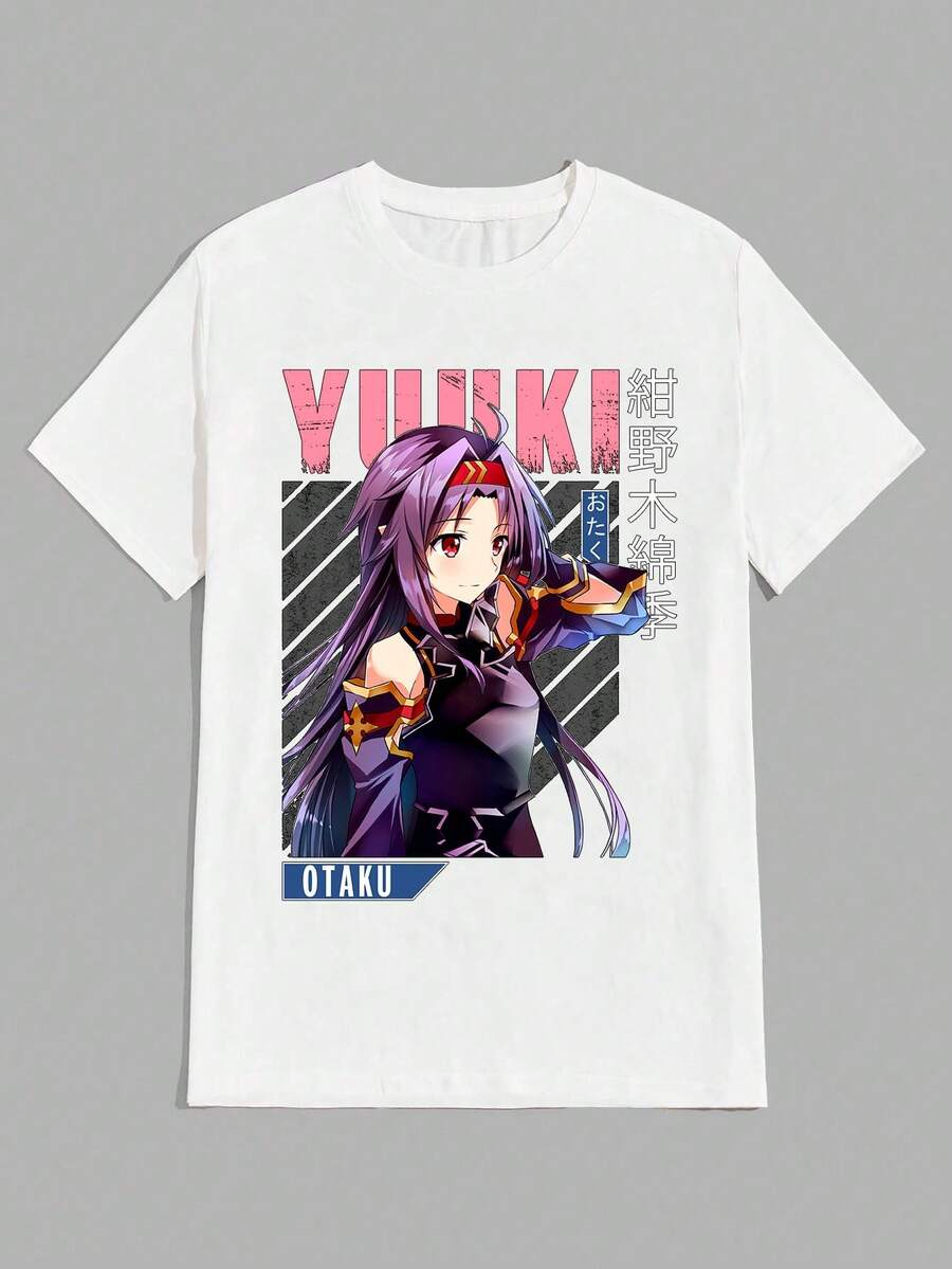 Anime Yuuki T-Shirt Unisex 100% Cotton Streetwear New Release Shipping Various Colors!! - trắng - Xem 1