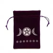 1pc Thick Velvet Tarot Oracle Card Pouch Drawstring Storage Bag Handbag Divination Game Energy Stone Small Items Storage Bag Easter Christmas Halloween Gift Bag Back To School