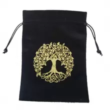 1pc Thick Velvet Tarot Oracle Card Pouch Drawstring Storage Bag Handbag Divination Game Energy Stone Small Items Storage Bag Easter Christmas Halloween Gift Bag Back To School