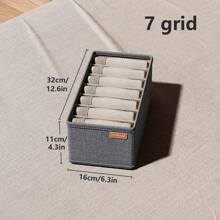 1/3Pcs Collapsible Underwear Storage Box, Drawer Multi-Grid Bra Socks Organizer, Space Saving Storage Basket For Wardrobe Bedroom Dorm Home - Multicolor - View 13