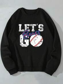 Áo nỉ nhẹ cổ tròn in logo quần vợt cho nữ, mùa thu - màu đen - Xem 5