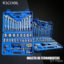 Tool Set Kit 37 Pieces Combined Socket With Case - 彩色 - 查看 3