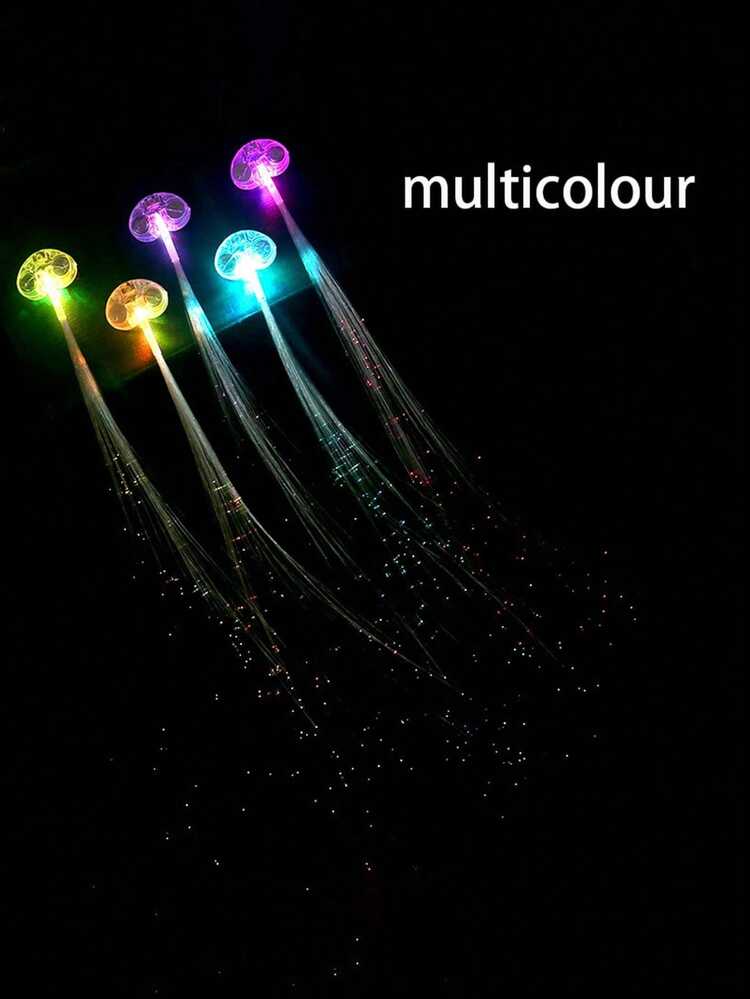 9 Elastici Per Capelli Luminosi Con LED - 3 Modalità Di Luce: Flash Veloce/Lento E Fissa - Accessori Rave E Festa Al Buio, Diametro 11,5 Cm